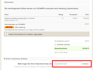 Vicampo Gutschein einlösen